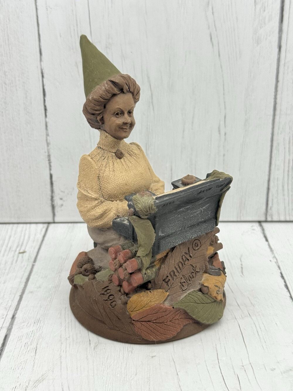 Tom Clark Girl Friday TGIF Gnome Woodspirit Secretary Typist 1990 Ink Signed 71